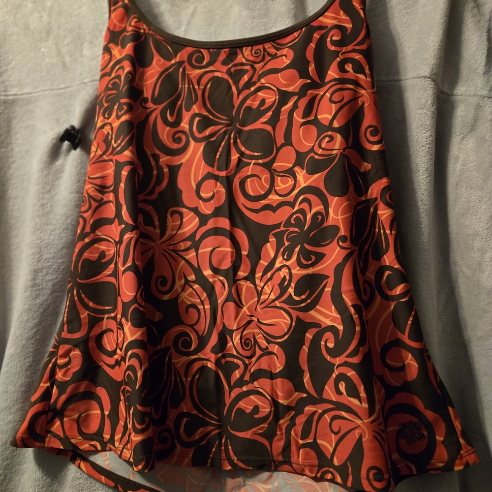 Hapari Orange Asymmetrical A-Line Swim